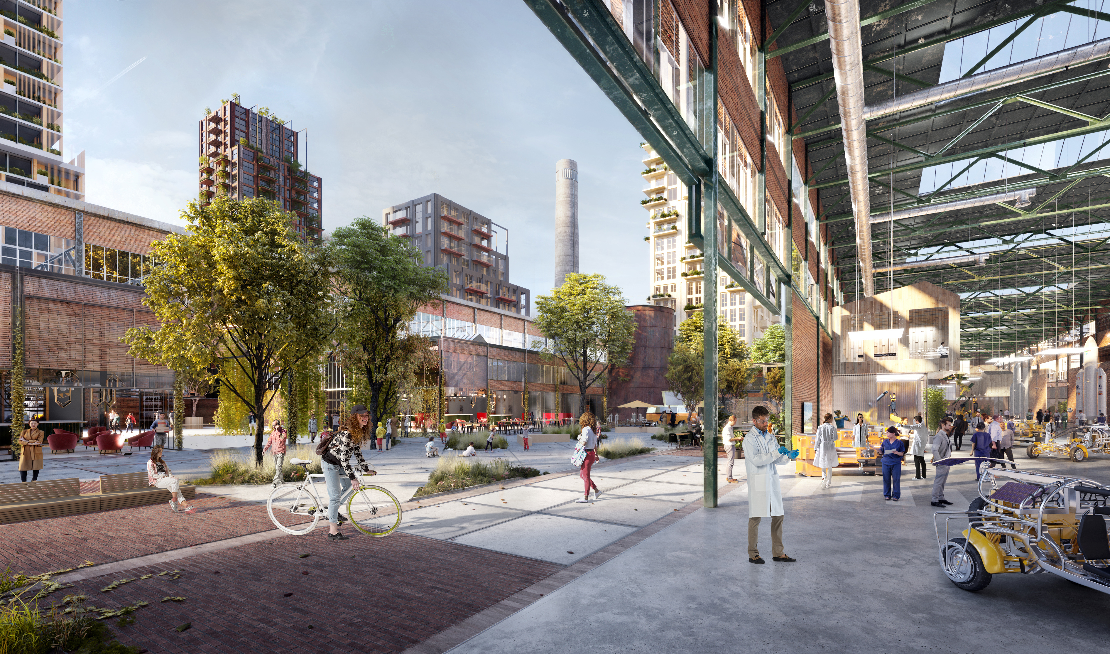 Op deze slide wordt getoond Fabrieksplein.