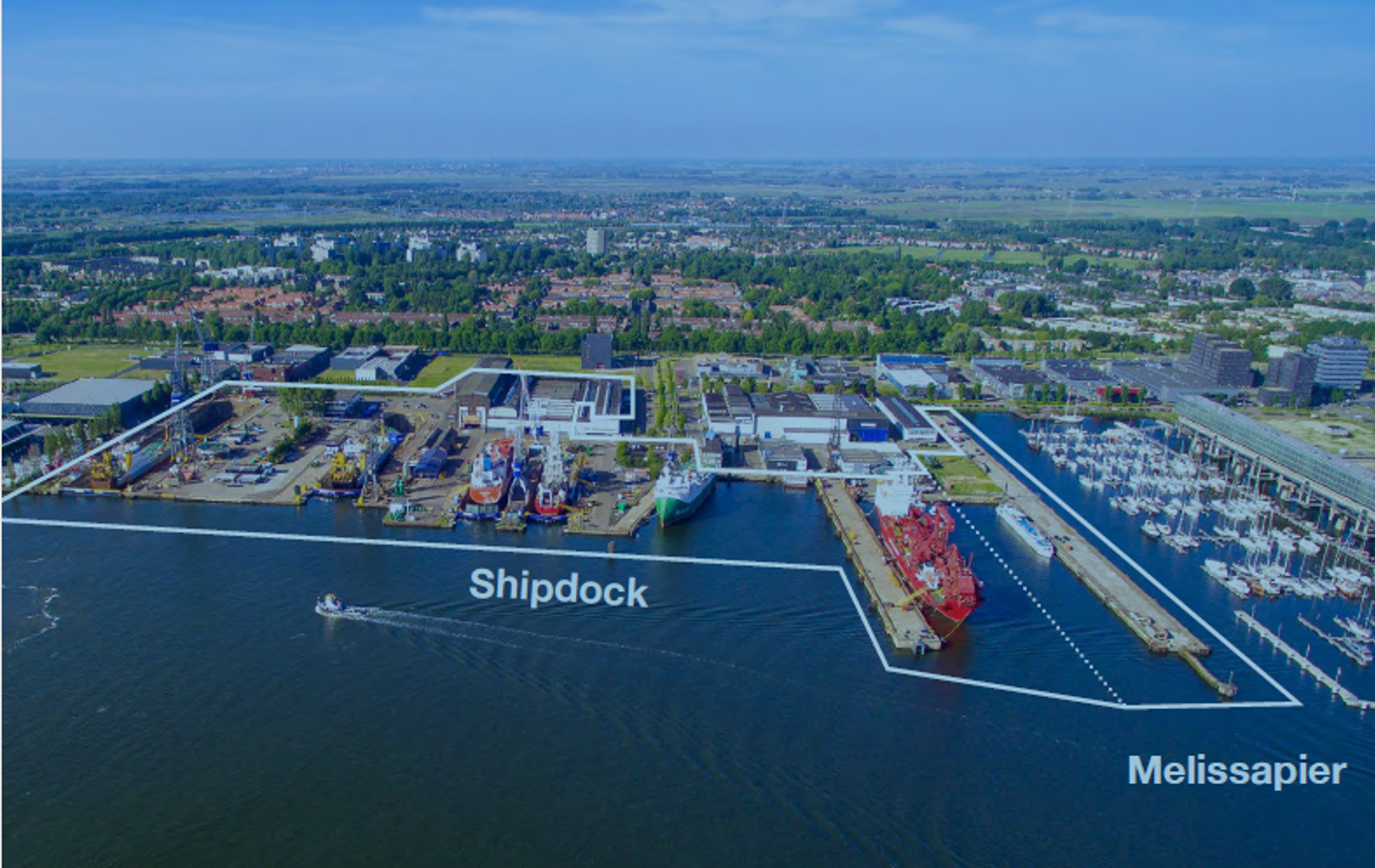 Op deze slide wordt getoond Gebiedsontwikkeling Shipdock2.